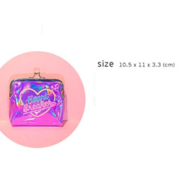 Bentoy Snap Coin Purse Pink "Heart Breaker" - Picture 4 of 4